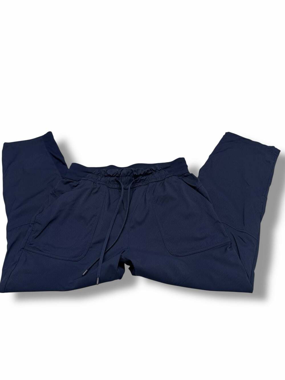 Lululemon Beyond the Studio 7/8 Joggers Navy Blue Ribbed Pants‎ Size 8